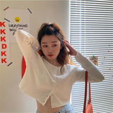 Korean Style O-neck Short Knitted Sweaters Women Thin Cardigan Fashion Short Sleeve Sun Protection Crop Top Ropa Mujer