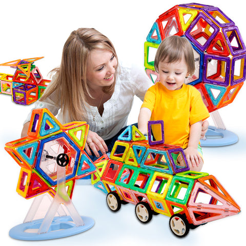 158pcs-64pcs Mini Magnetic Designer Construction Set Model & Building Toy Plastic Magnetic Blocks Educational Toys For Kids Gift